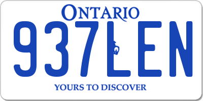 ON license plate 937LEN