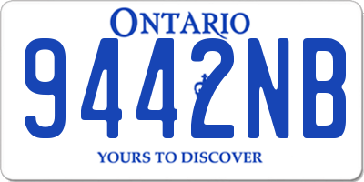 ON license plate 9442NB