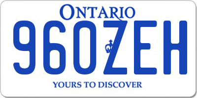 ON license plate 960ZEH