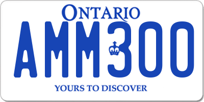 ON license plate AMM300