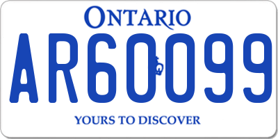 ON license plate AR60099
