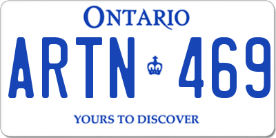 ON license plate ARTN469
