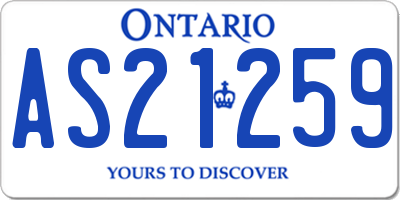 ON license plate AS21259