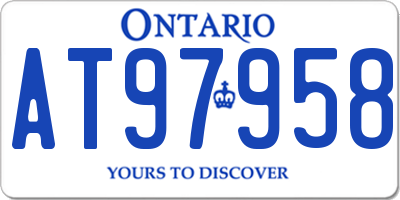 ON license plate AT97958