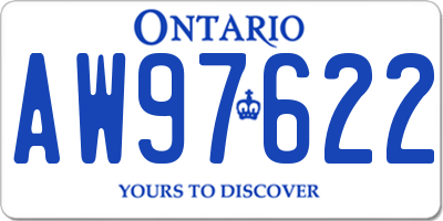 ON license plate AW97622