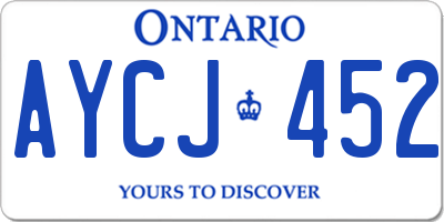 ON license plate AYCJ452