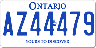 ON license plate AZ44479