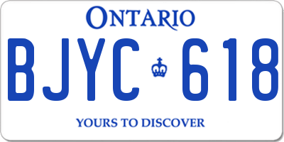 ON license plate BJYC618