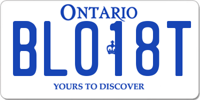 ON license plate BL018T