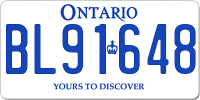ON license plate BL91648