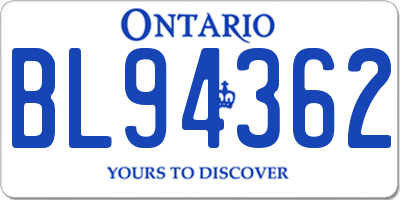 ON license plate BL94362