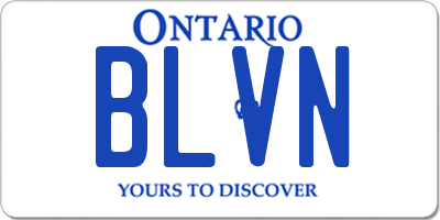 ON license plate BLVN