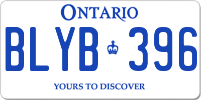 ON license plate BLYB396