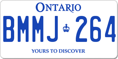 ON license plate BMMJ264
