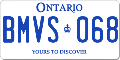 ON license plate BMVS068