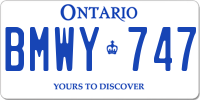 ON license plate BMWY747