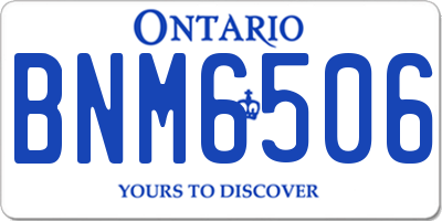 ON license plate BNM6506