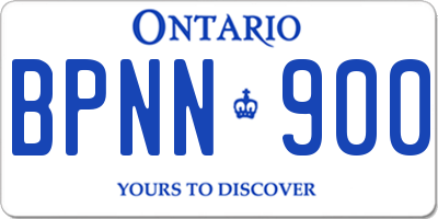 ON license plate BPNN900