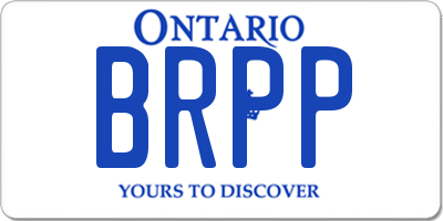 ON license plate BRPP