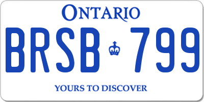 ON license plate BRSB799