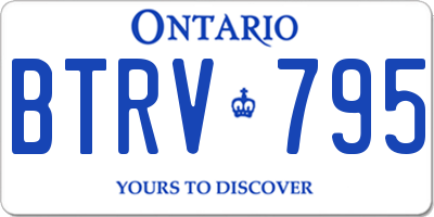 ON license plate BTRV795