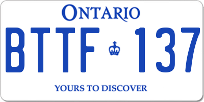 ON license plate BTTF137