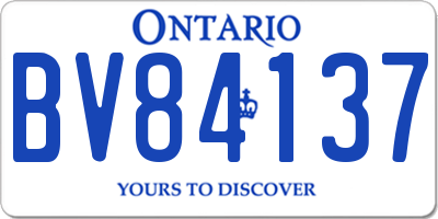 ON license plate BV84137