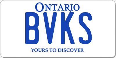 ON license plate BVKS