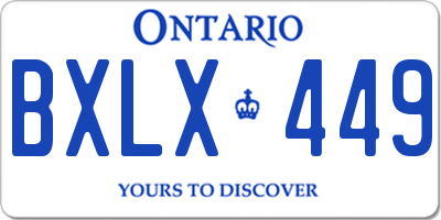 ON license plate BXLX449