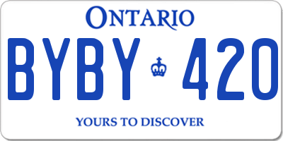 ON license plate BYBY420