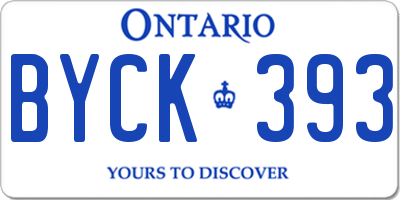 ON license plate BYCK393