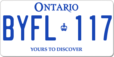 ON license plate BYFL117