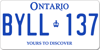 ON license plate BYLL137