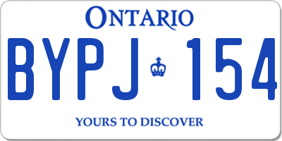 ON license plate BYPJ154