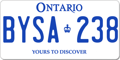 ON license plate BYSA238
