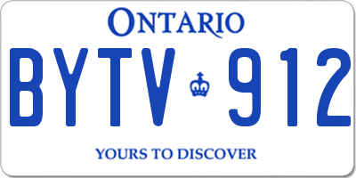 ON license plate BYTV912