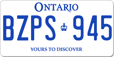 ON license plate BZPS945