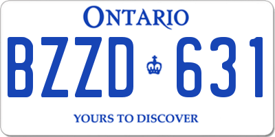 ON license plate BZZD631
