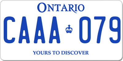 ON license plate CAAA079