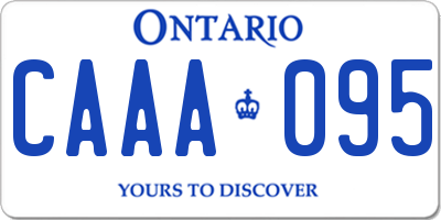 ON license plate CAAA095