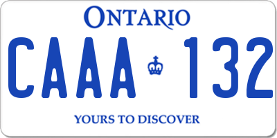 ON license plate CAAA132