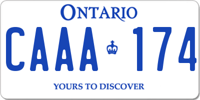 ON license plate CAAA174