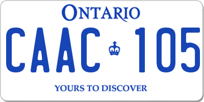ON license plate CAAC105