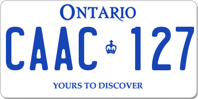 ON license plate CAAC127