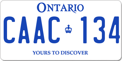 ON license plate CAAC134