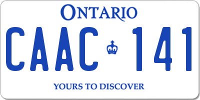 ON license plate CAAC141