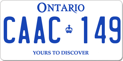 ON license plate CAAC149