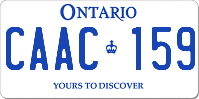 ON license plate CAAC159