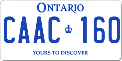 ON license plate CAAC160