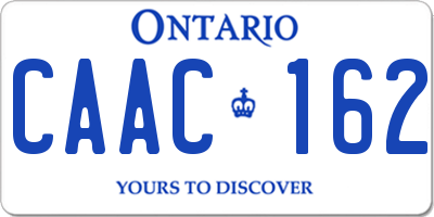ON license plate CAAC162